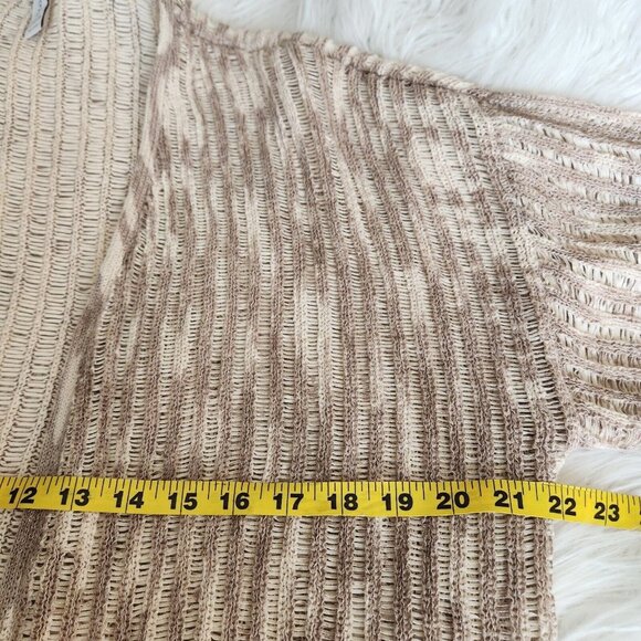 Chicos Cardigan Sweater Women's Size 3‎ XL 16 Open Front Knit Loose Beige - Picture 7 of 12